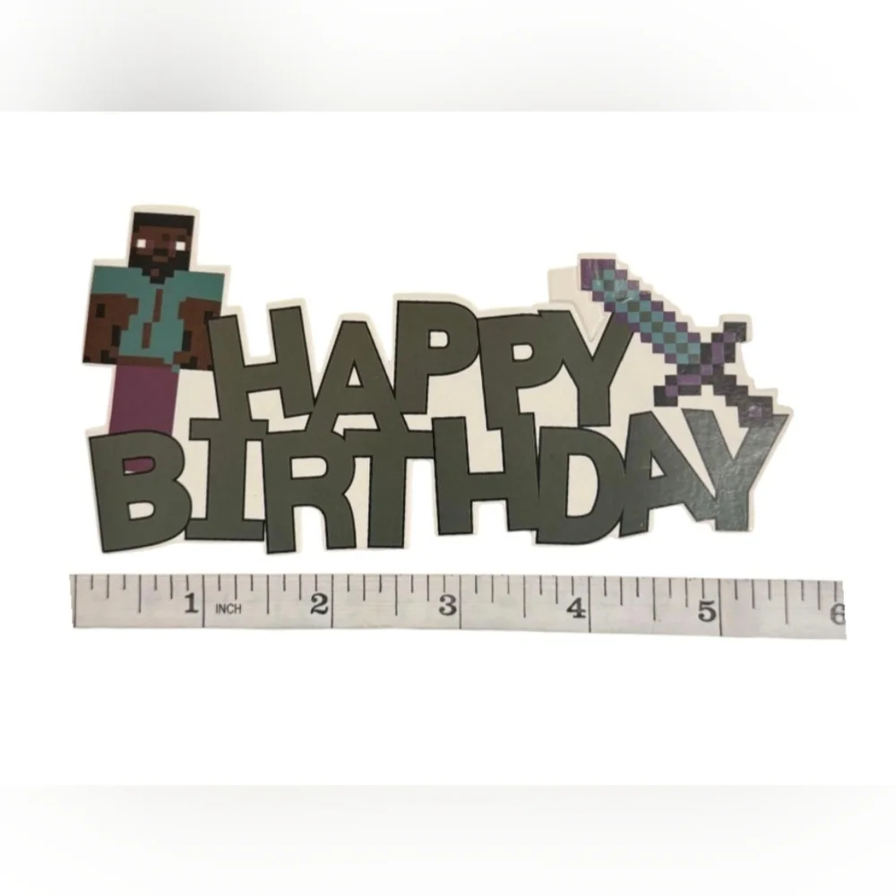 Minecraft Decoration for party Cupcakes with character themes